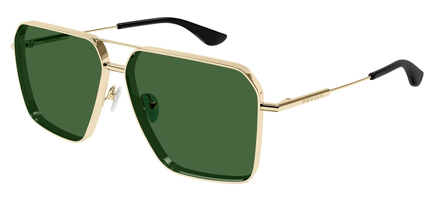 Alexander McQueen AM0500S Sunglasses - Gold / Green