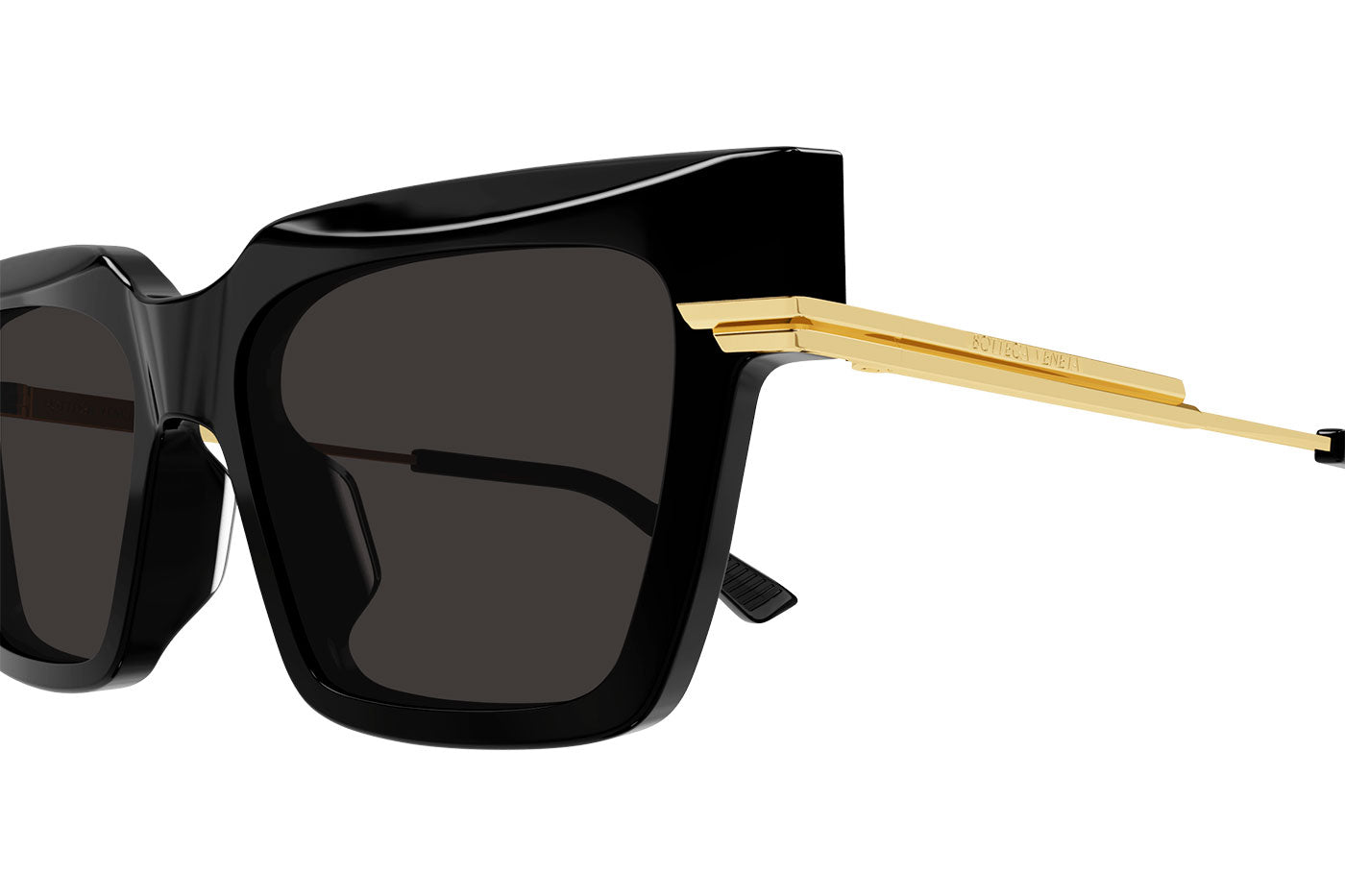 Bottega Veneta BV1242S Sunglasses - Black / Gold / Grey