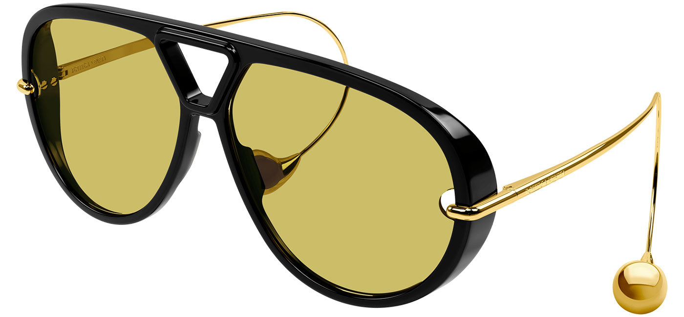 Bottega Veneta BV1273S Sunglasses - Black / Yellow