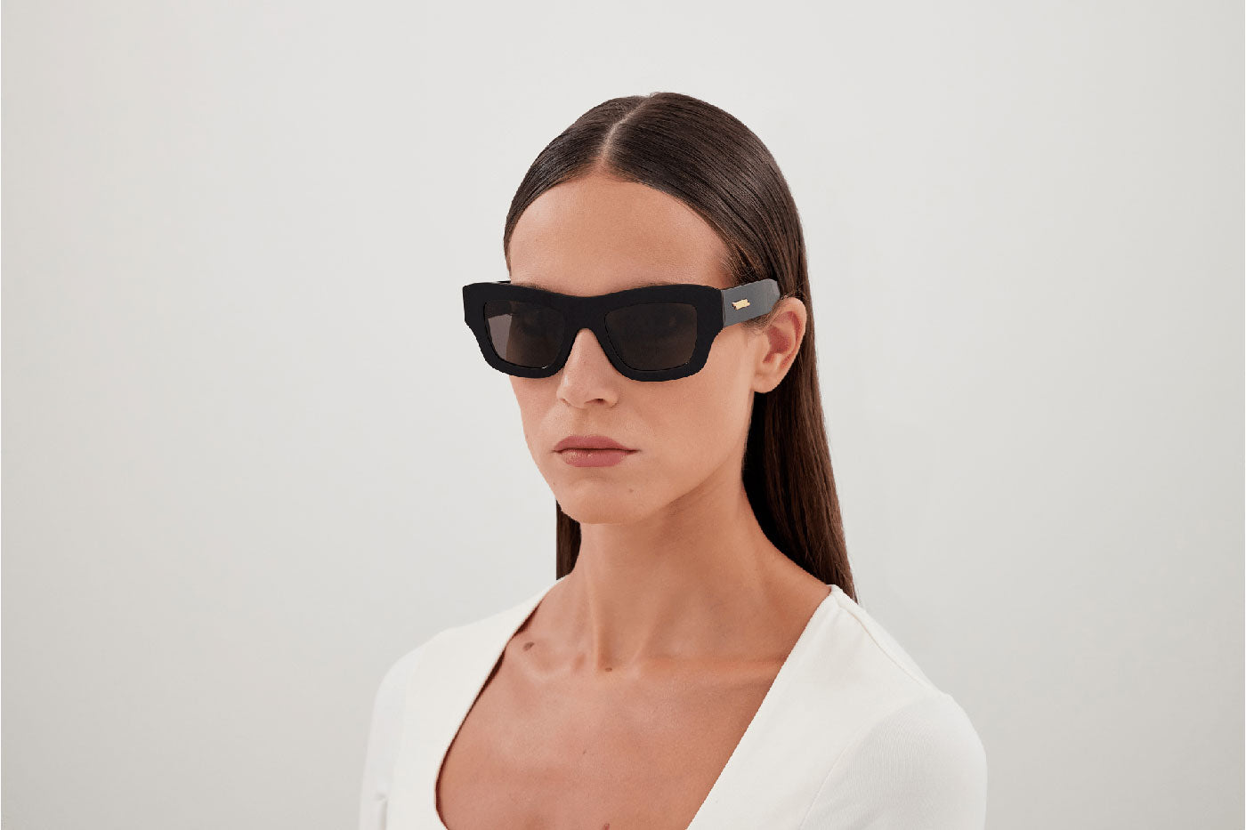 Bottega Veneta BV1357S Sunglasses - Black / Grey
