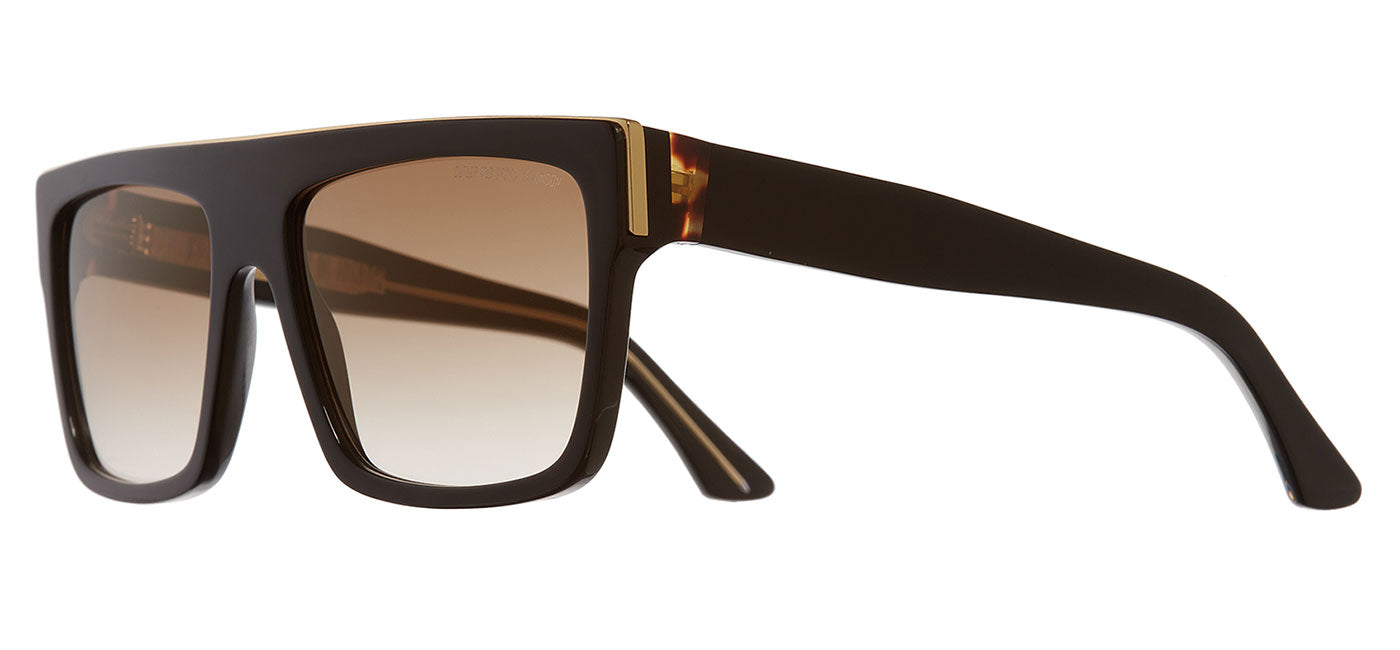 Cutler and Gross 1354 Sunglasses - Black Taxi & Gold / Brown Gradient