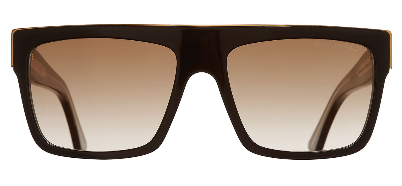 Cutler and Gross 1354 Sunglasses - Black Taxi & Gold / Brown Gradient