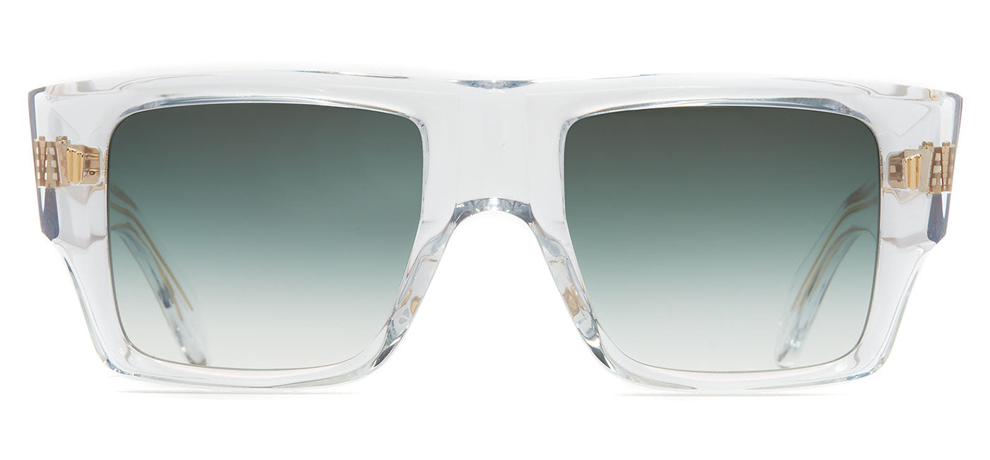 Cutler and Gross 1414 Sunglasses - Crystal / Green