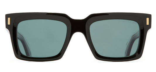Cutler and Gross 9386 Sunglasses - Black / Green Polarised