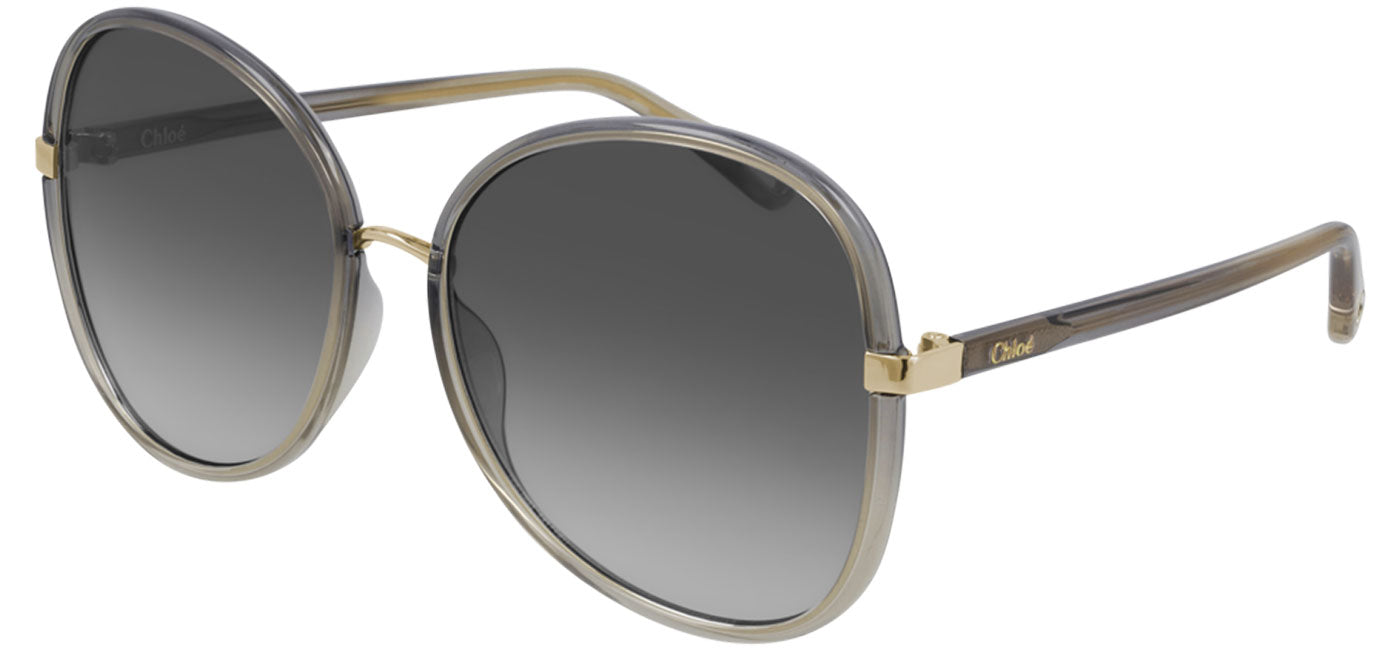 Chloe CH0030S Franky Sunglasses - Transparent Grey & Gold / Grey Gradient