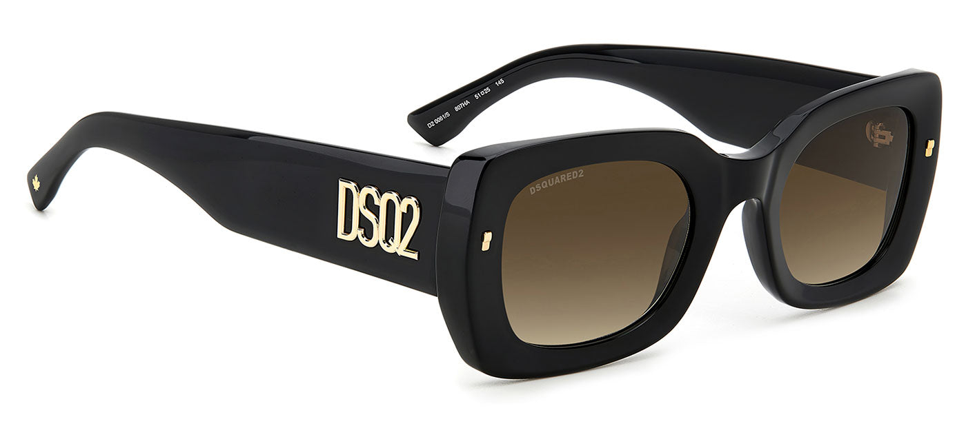 DSQUARED2 0061/S Sunglasses - Black / Brown Shaded