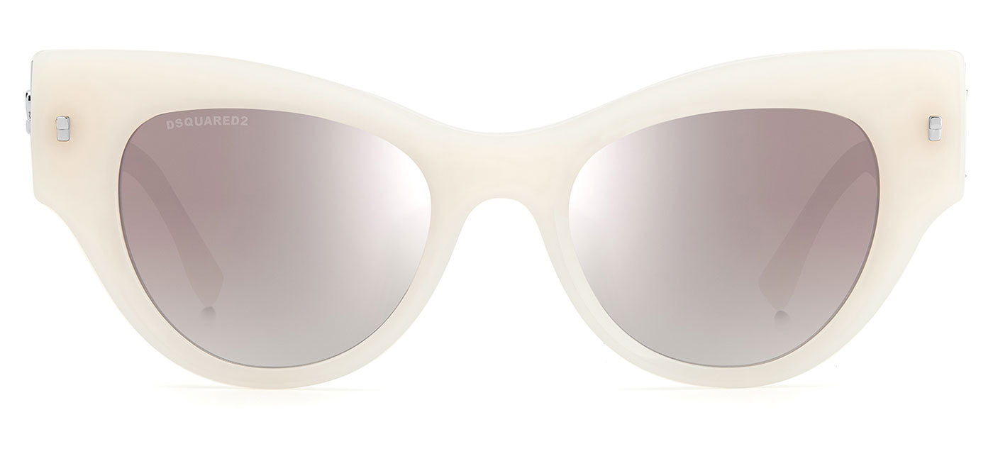 DSQUARED2 0062/S Sunglasses - Ivory / Brown Gradient Silver Mirror