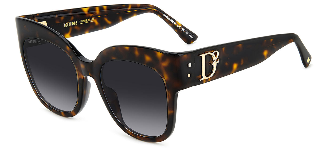 DSQUARED2 0097/S Sunglasses - Havana / Dark Grey Gradient