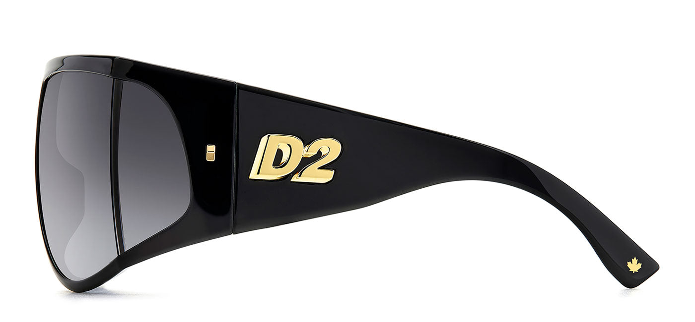 DSQUARED2 0124/S Sunglasses - Black / Dark Grey Gradient