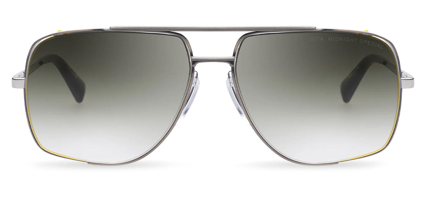 DITA Midnight Special Sunglasses - Antique Silver / Green to Clear Gradient