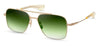 DITA Flight-Seven Sunglasses - Brushed White Gold / Dark Green to Clear Gradient