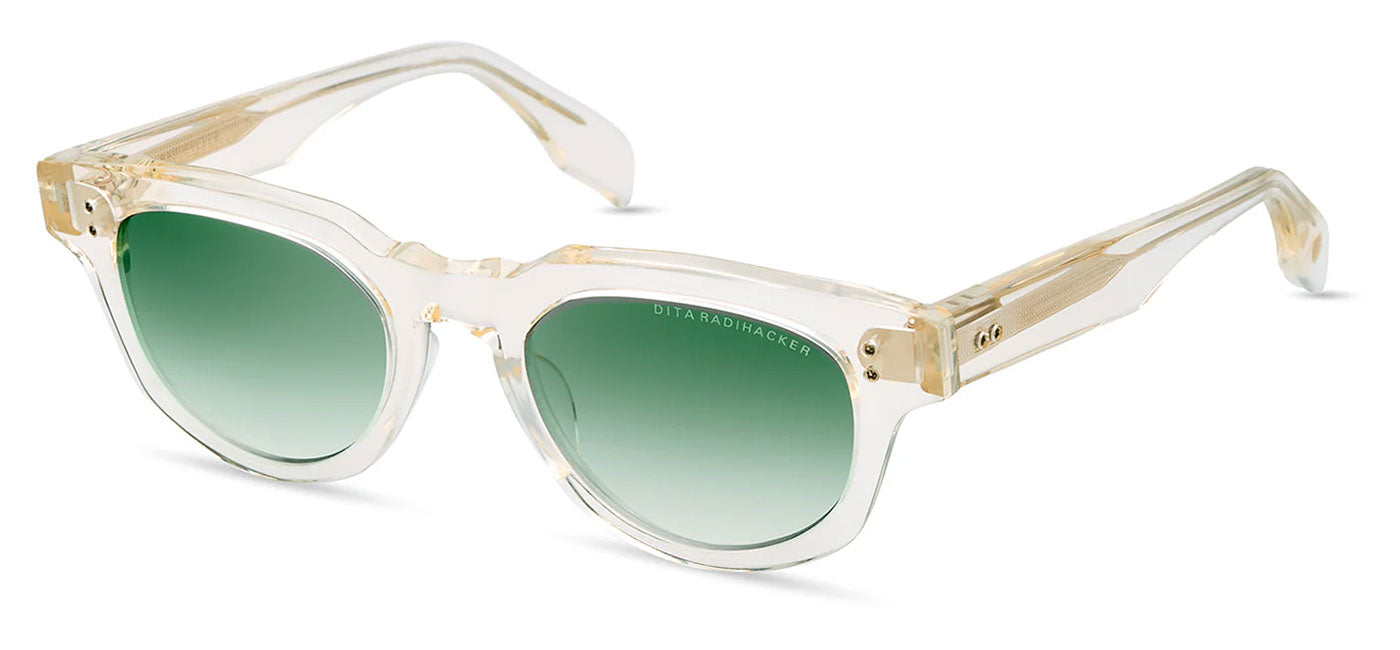 DITA Radihacker Sunglasses - Vintage Clear / Green Gradient