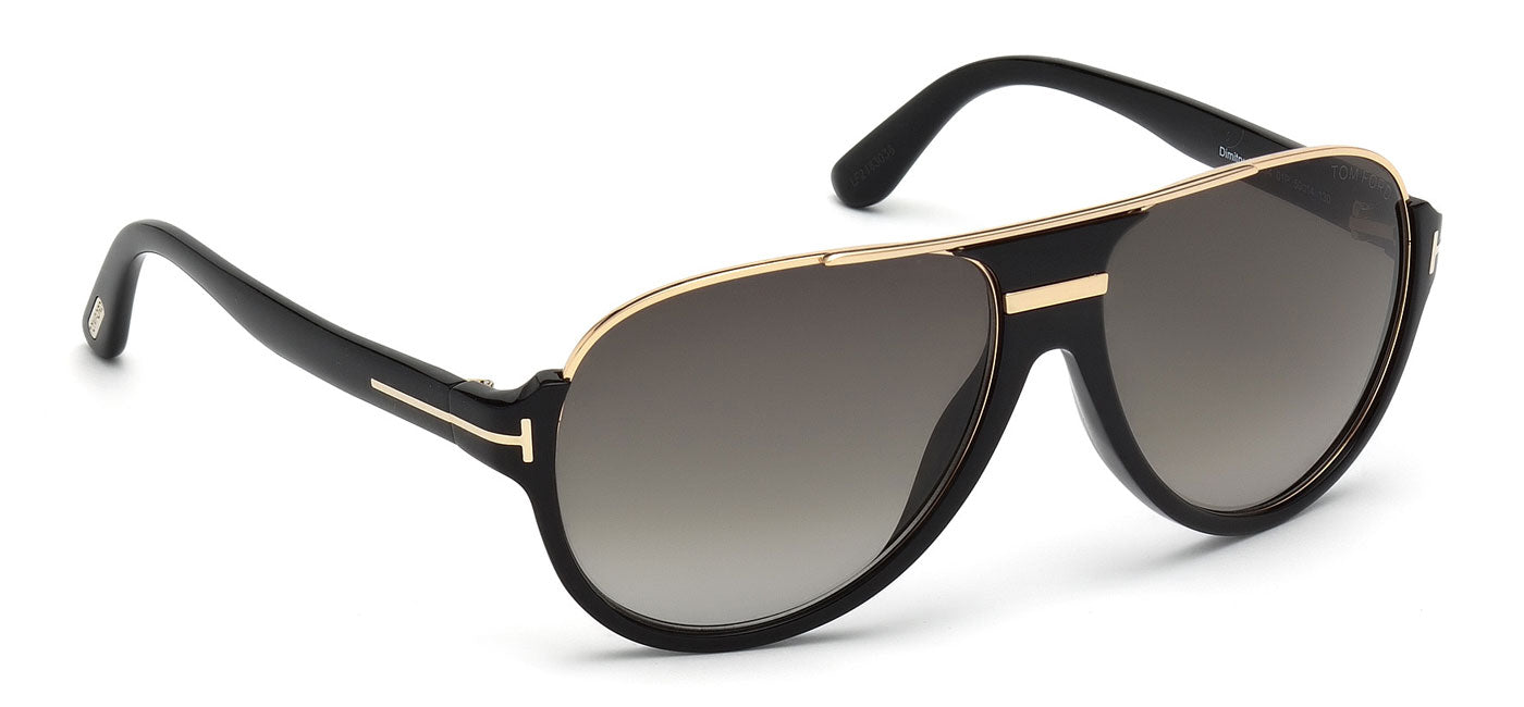 Tom Ford FT0334 Dimitry Sunglasses - Black / Green Gradient