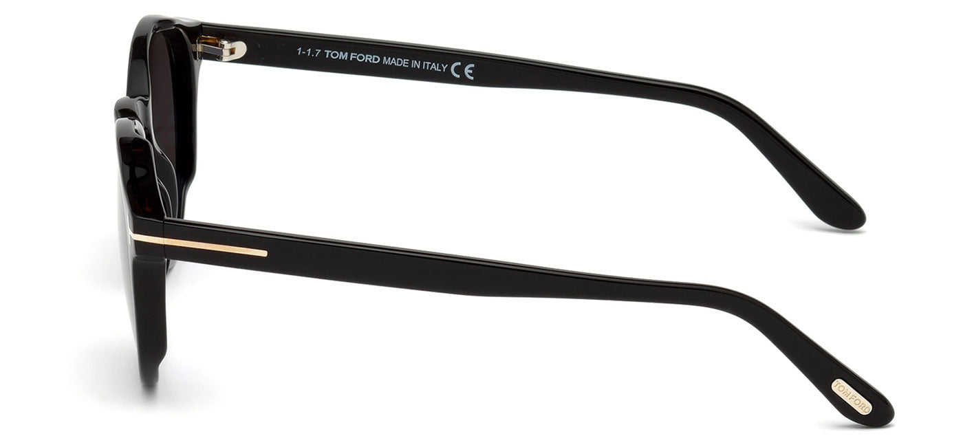 Tom Ford FT0591 Ian 02 Sunglasses - Shiny Black / Grey