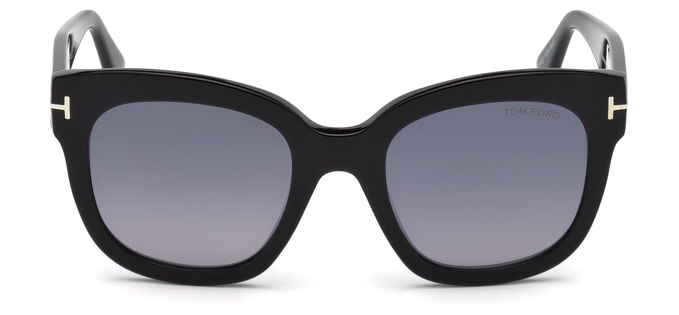 Tom Ford FT0613 Beatrix Sunglasses - Shiny Black / Smoke Mirror