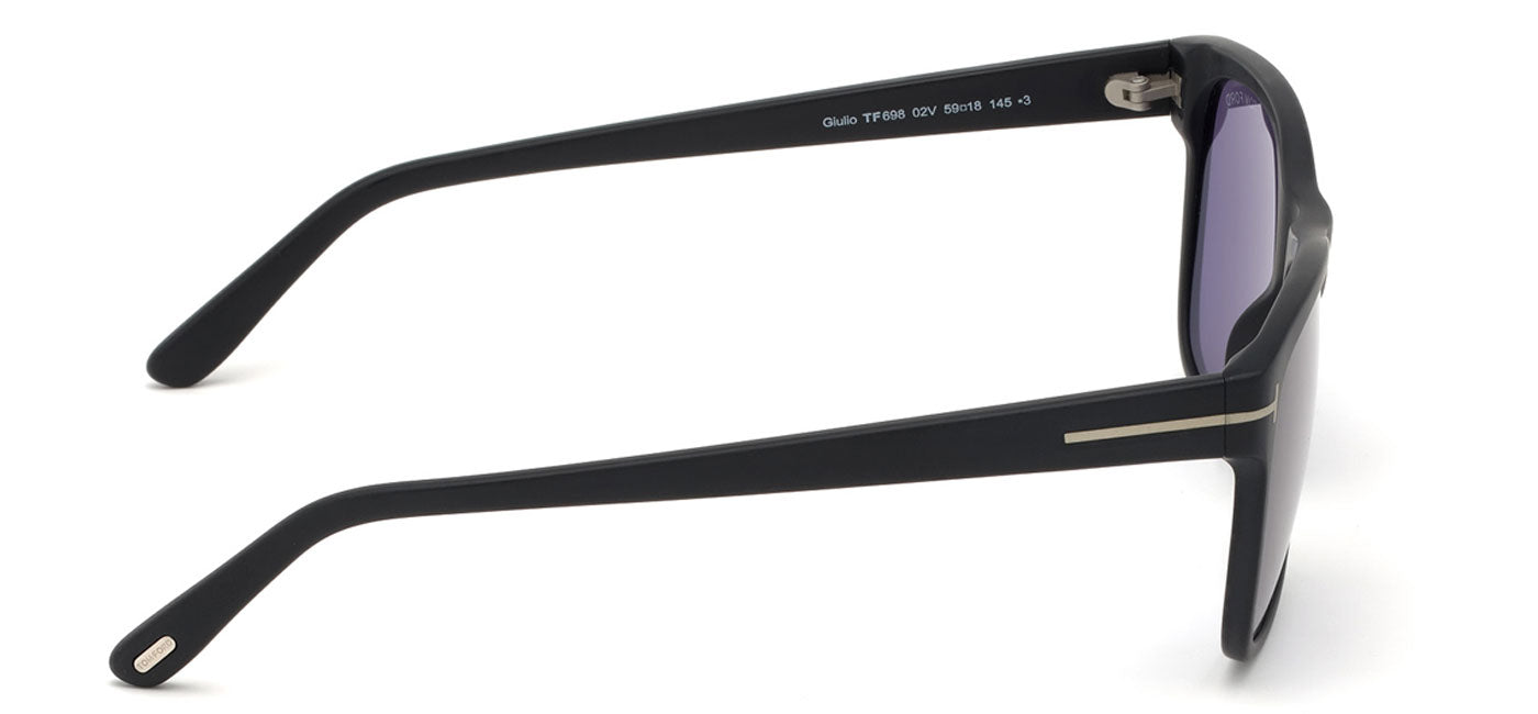 Tom Ford FT0698 Giulio Sunglasses - Matte Black / Blue
