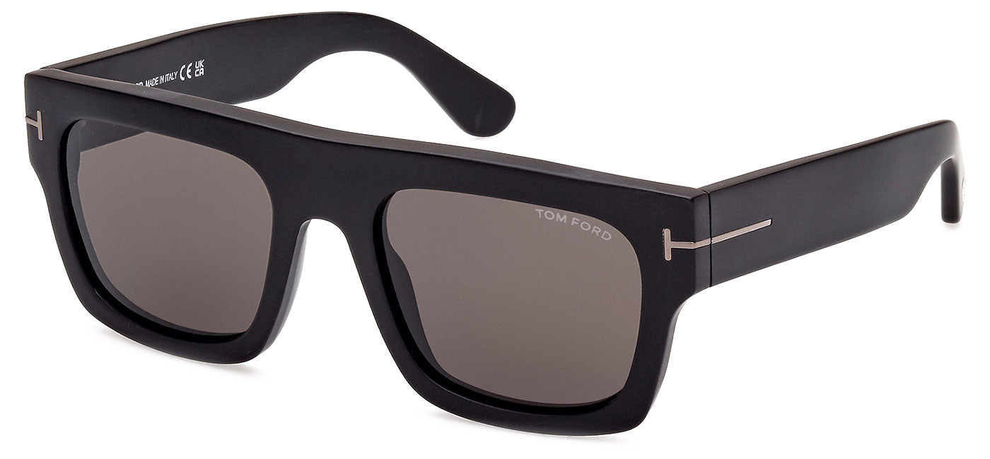 Tom Ford FT0711-N Fausto Sunglasses - Matte Black / Smoke