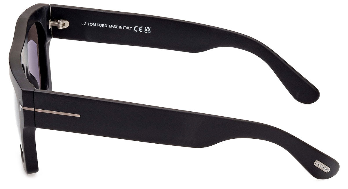 Tom Ford FT0711-N Fausto Sunglasses - Matte Black / Smoke