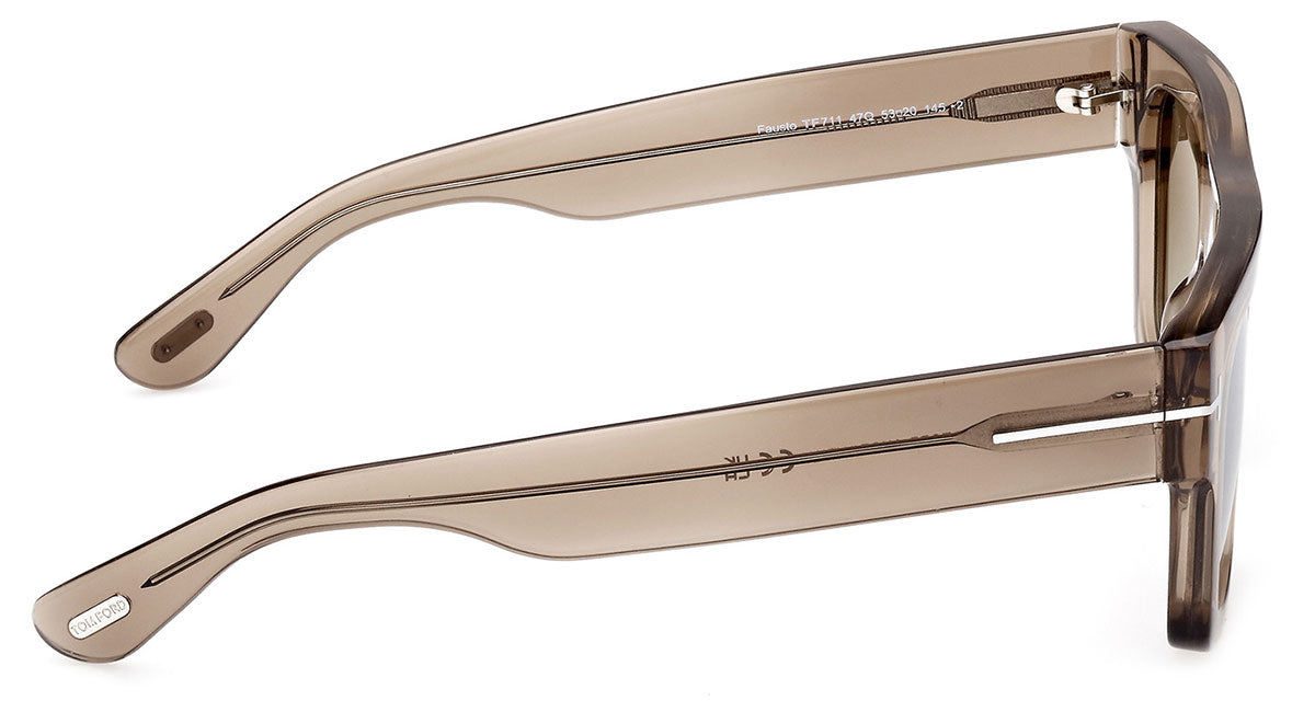 Tom Ford FT0711 Fausto Sunglasses - Light Brown / Green Mirror