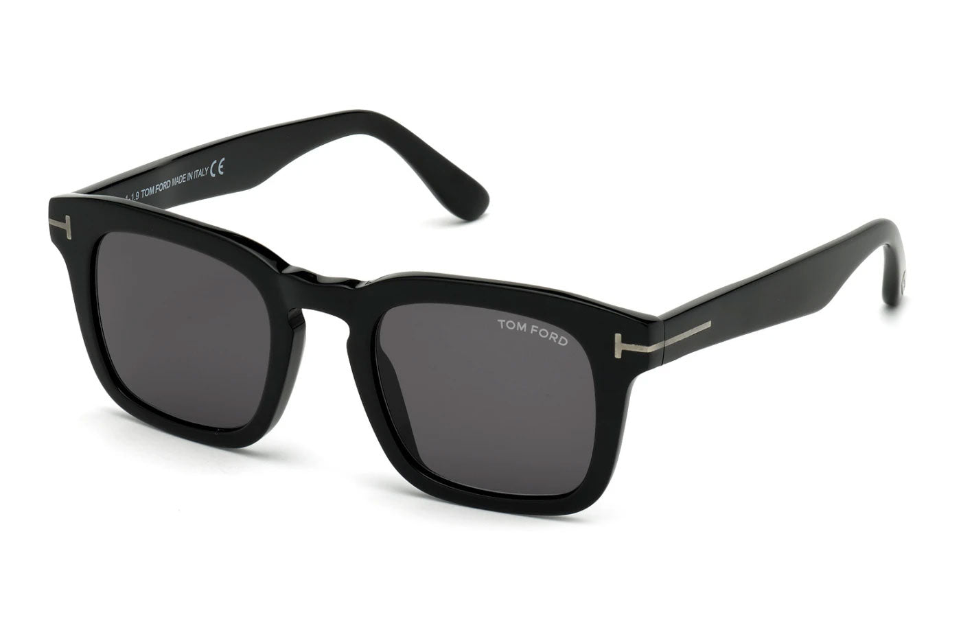 Tom Ford FT0751-N Dax Sunglasses - Shiny Black / Smoke