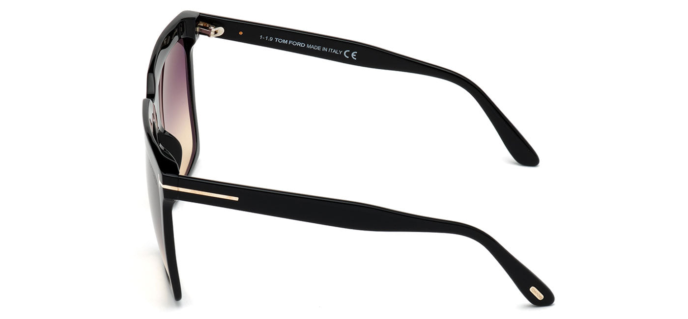 Tom Ford FT0764 Sabrina Sunglasses - Shiny Black / Gradient Smoke