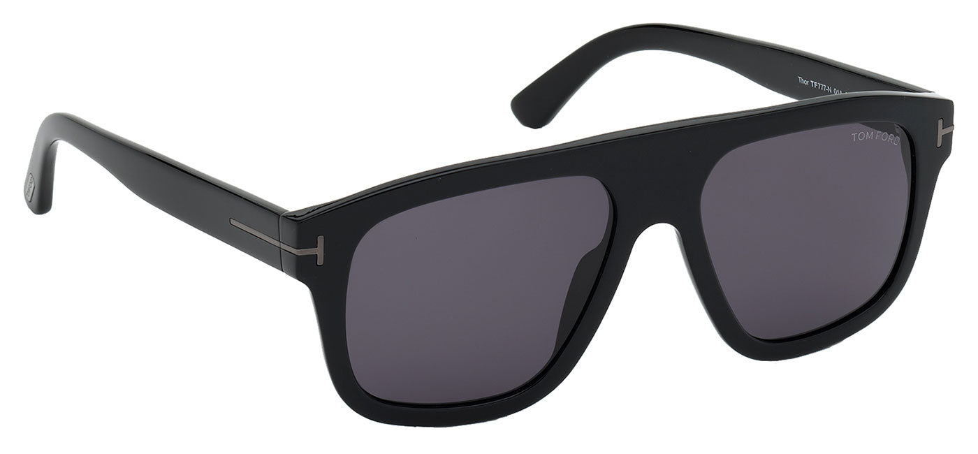 Tom Ford FT0777-N Thor Sunglasses - Shiny Black / Smoke