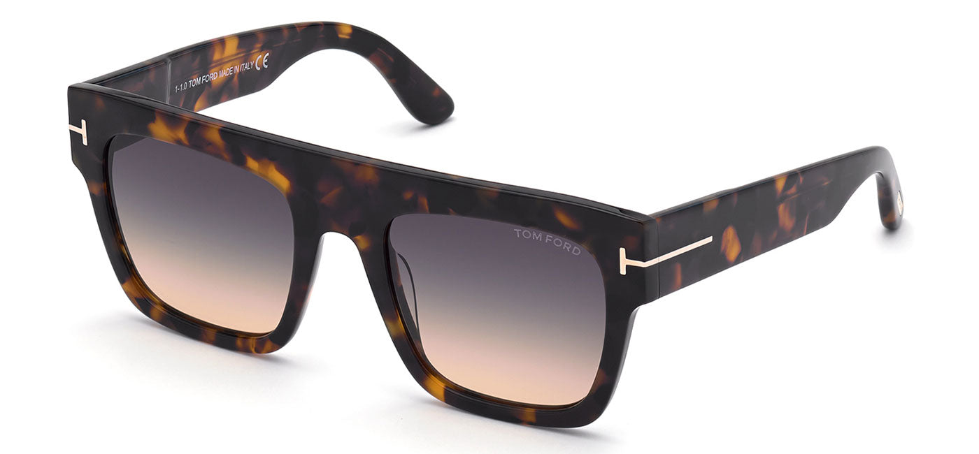 Tom Ford FT0847 Renee Sunglasses - Dark Havana / Gradient Smoke