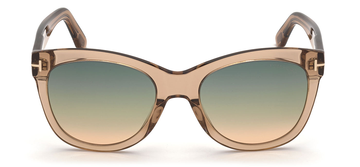 Tom Ford FT0870 Wallace Sunglasses - Shiny Light Brown / Green Gradient