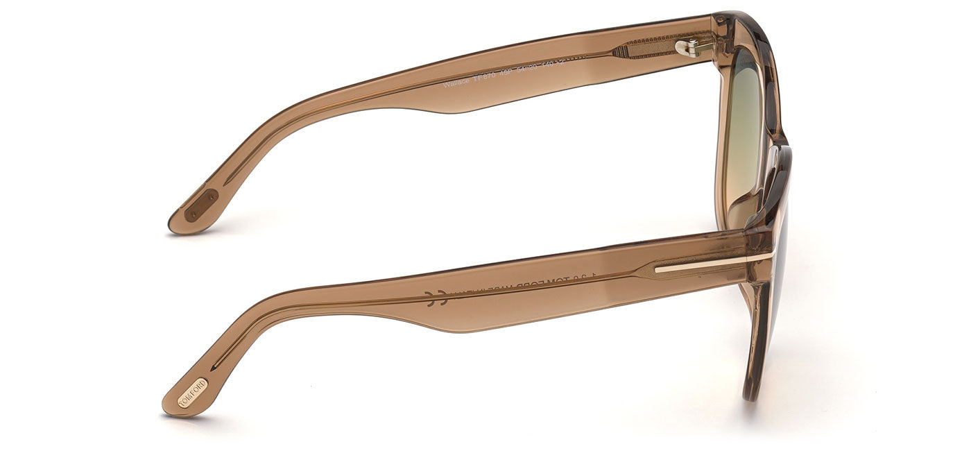 Tom Ford FT0870 Wallace Sunglasses - Shiny Light Brown / Green Gradient