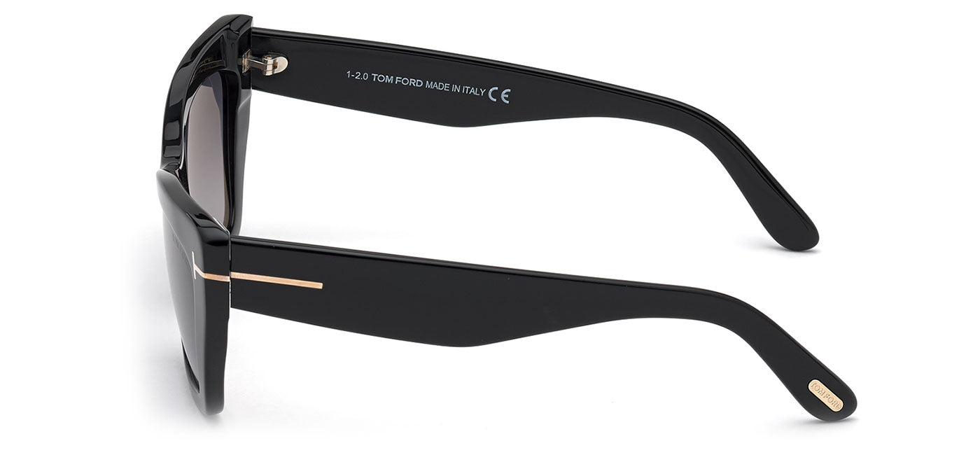 Tom Ford FT0871 Wyatt Sunglasses - Shiny Black / Gradient Smoke