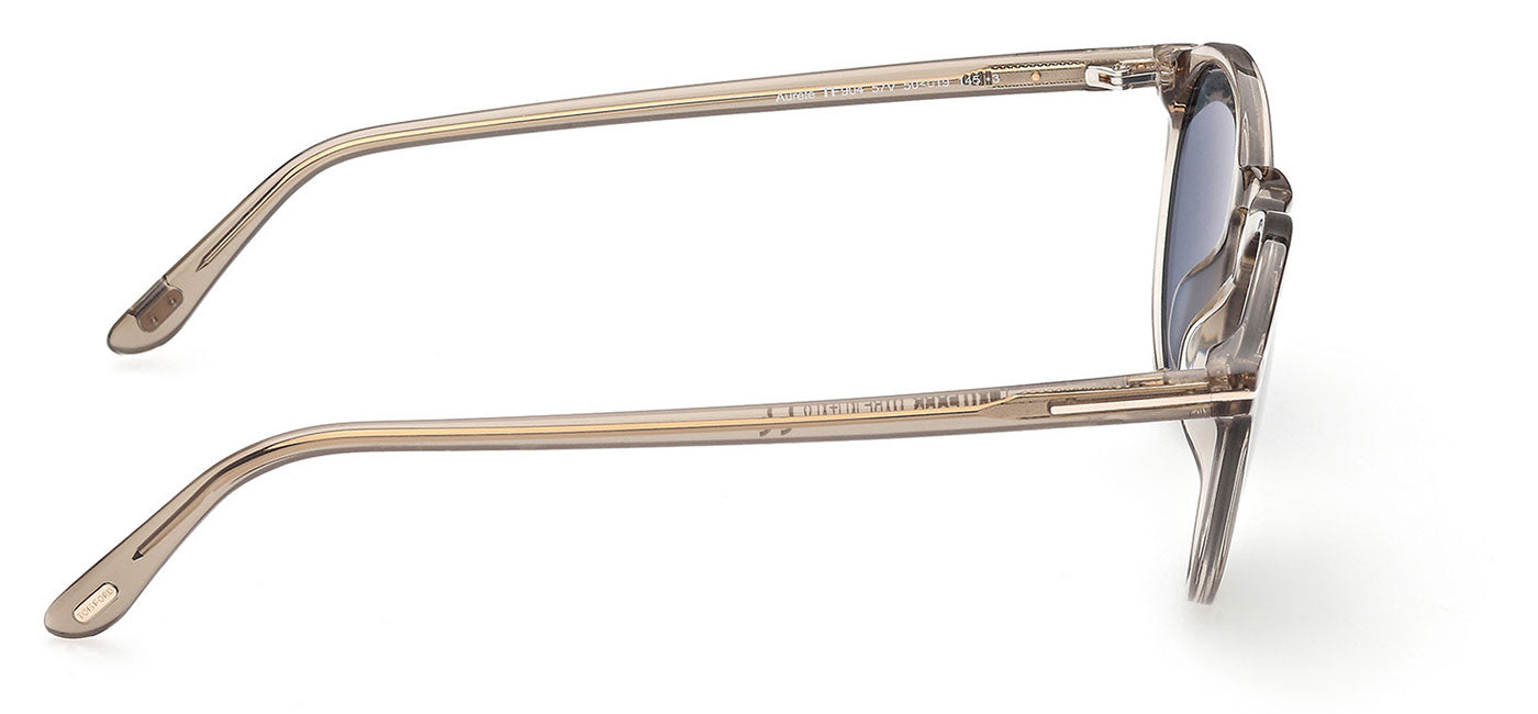 Tom Ford FT0904 Aurele Sunglasses - Shiny Beige / Blue