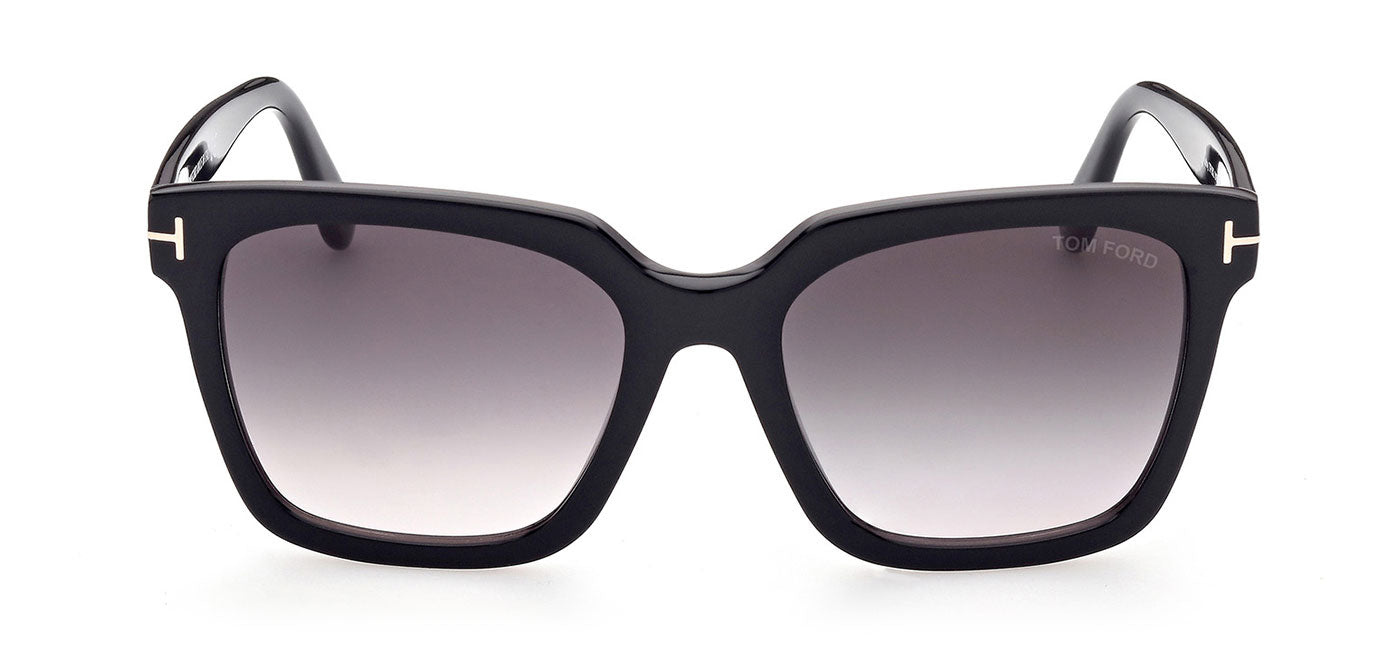 Tom Ford FT0952 Selby Sunglasses - Shiny Black / Gradient Smoke