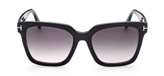 Tom Ford FT0952 Selby Sunglasses - Shiny Black / Gradient Smoke
