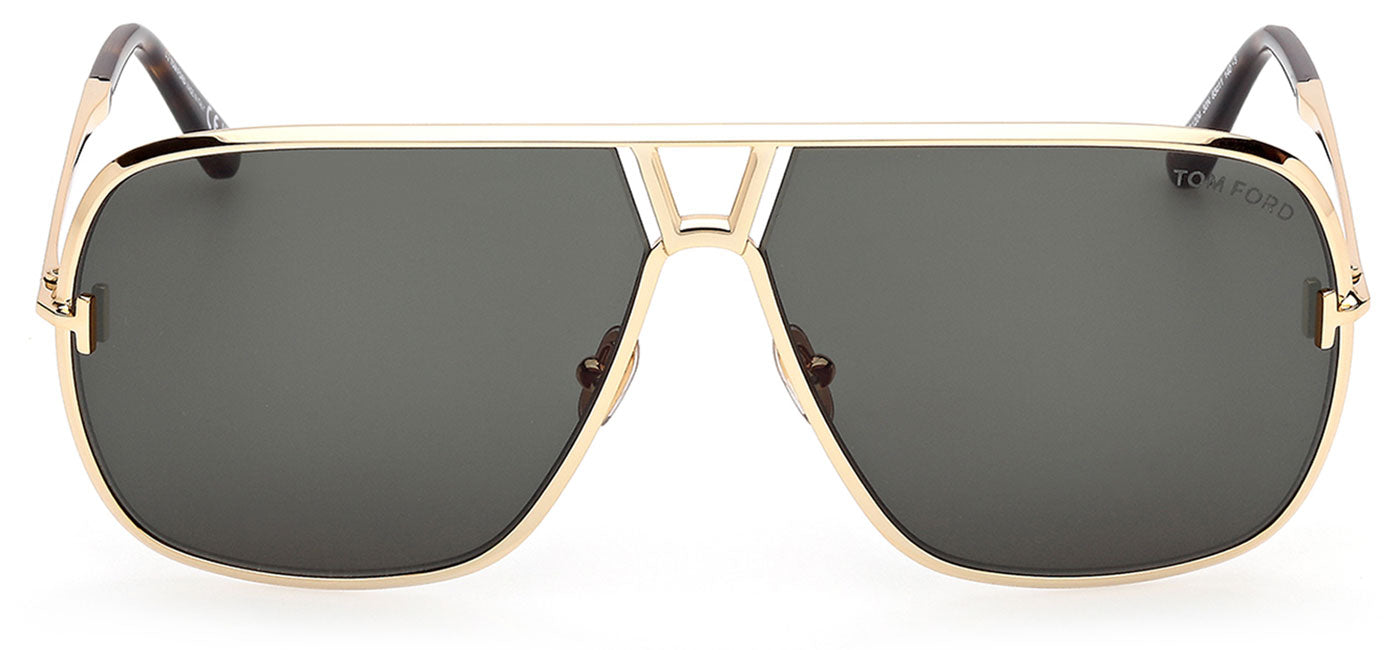 Tom Ford FT1204 Stavros Sunglasses - Shiny Deep Gold / Green