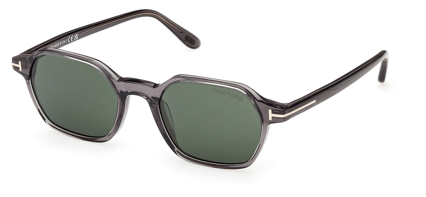 Tom Ford FT1301 Joey-02 Sunglasses - Shiny Grey / Green