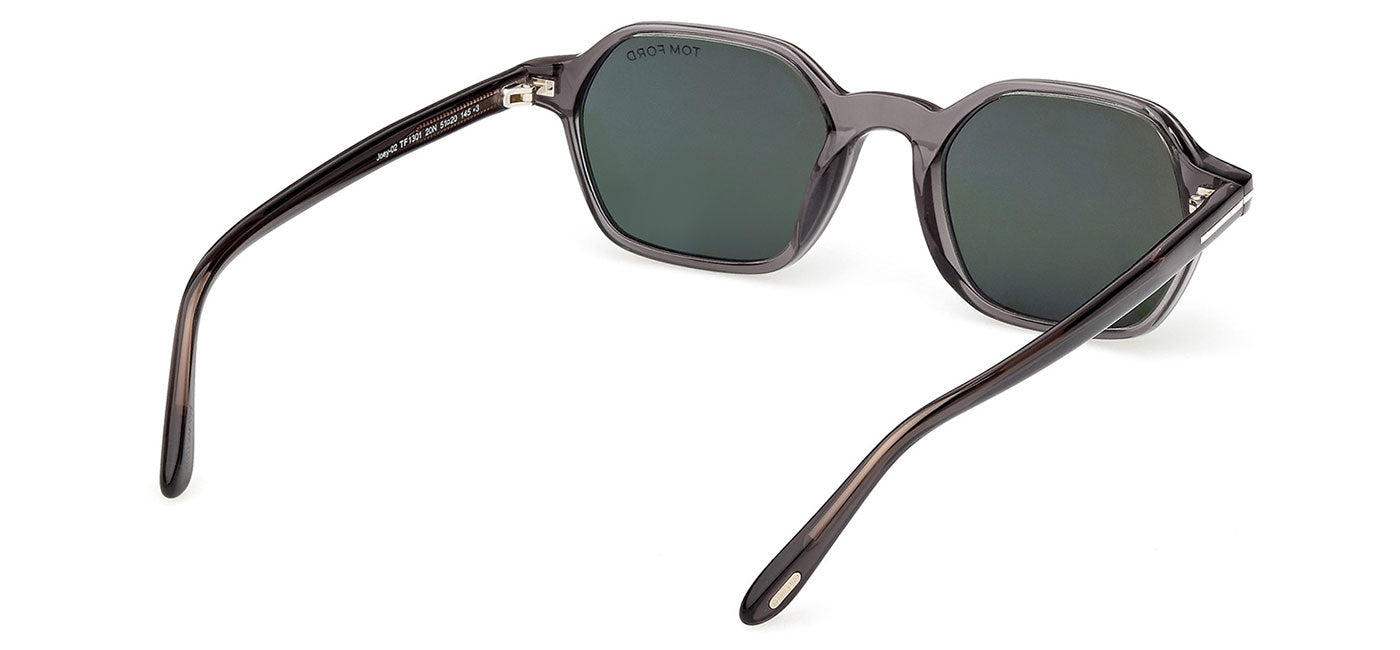 Tom Ford FT1301 Joey-02 Sunglasses - Shiny Grey / Green
