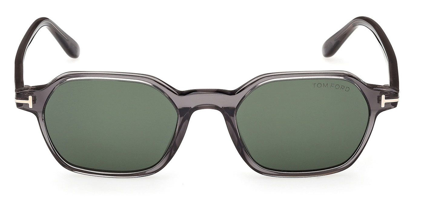 Tom Ford FT1301 Joey-02 Sunglasses - Shiny Grey / Green