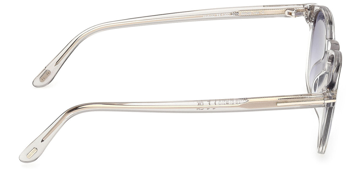 Tom Ford FT1302 Holt-02 Sunglasses - Shiny Grey / Blue Gradient