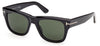 Tom Ford FT1304 Finn-02 Sunglasses - Shiny Black / Green