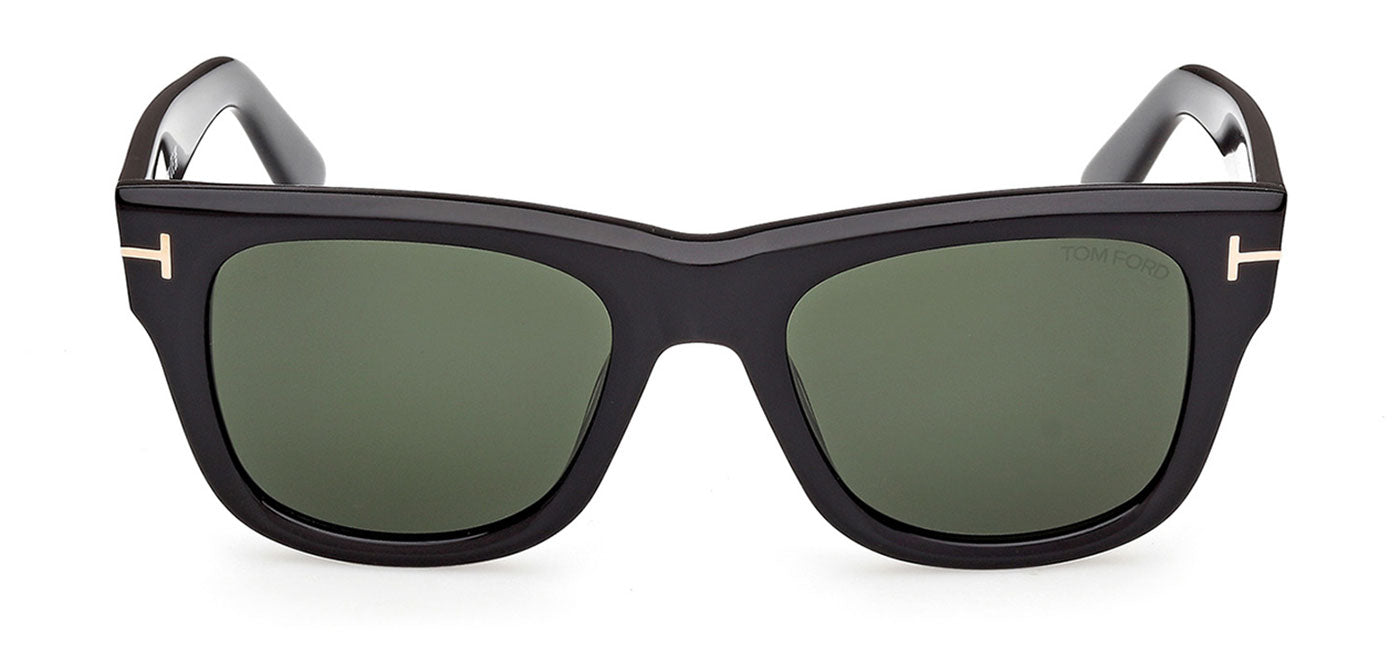 Tom Ford FT1304 Finn-02 Sunglasses - Shiny Black / Green