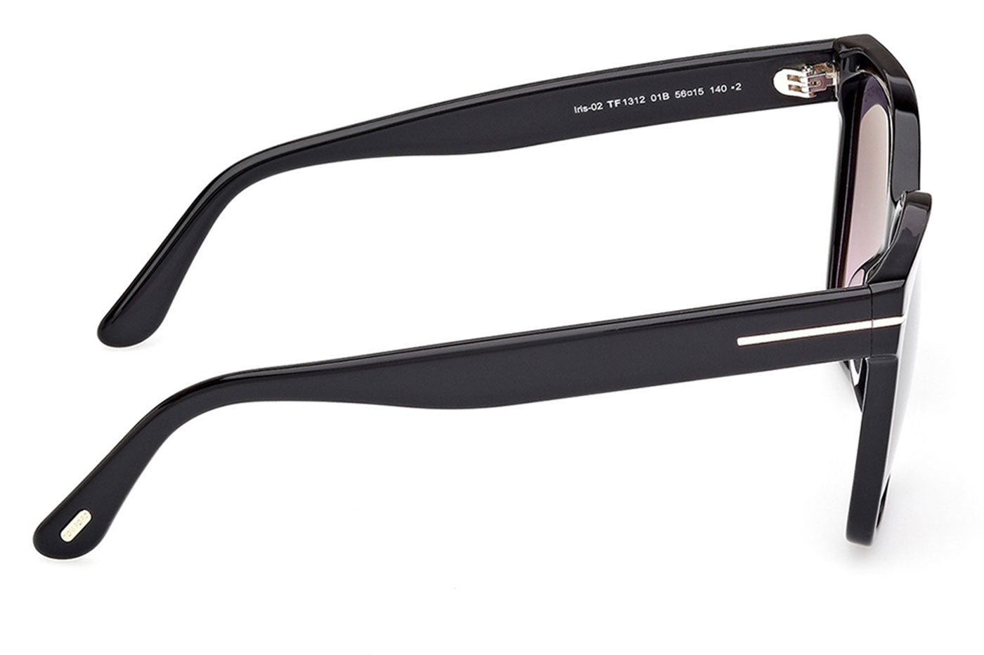 Tom Ford FT1312 Iris-02 Sunglasses - Shiny Black / Smoke Gradient