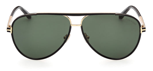 Tom Ford FT1340 Rupert-02 Sunglasses - Shiny Black / Green
