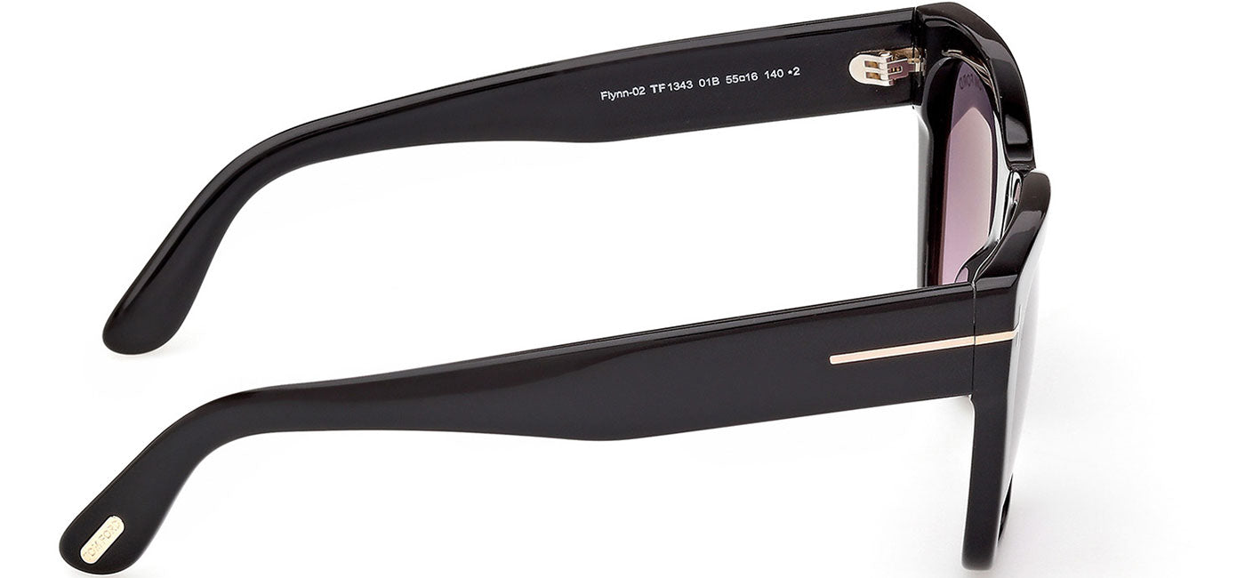 Tom Ford FT1343 Flynn-02 Sunglasses - Shiny Black/ Smoke Gradient