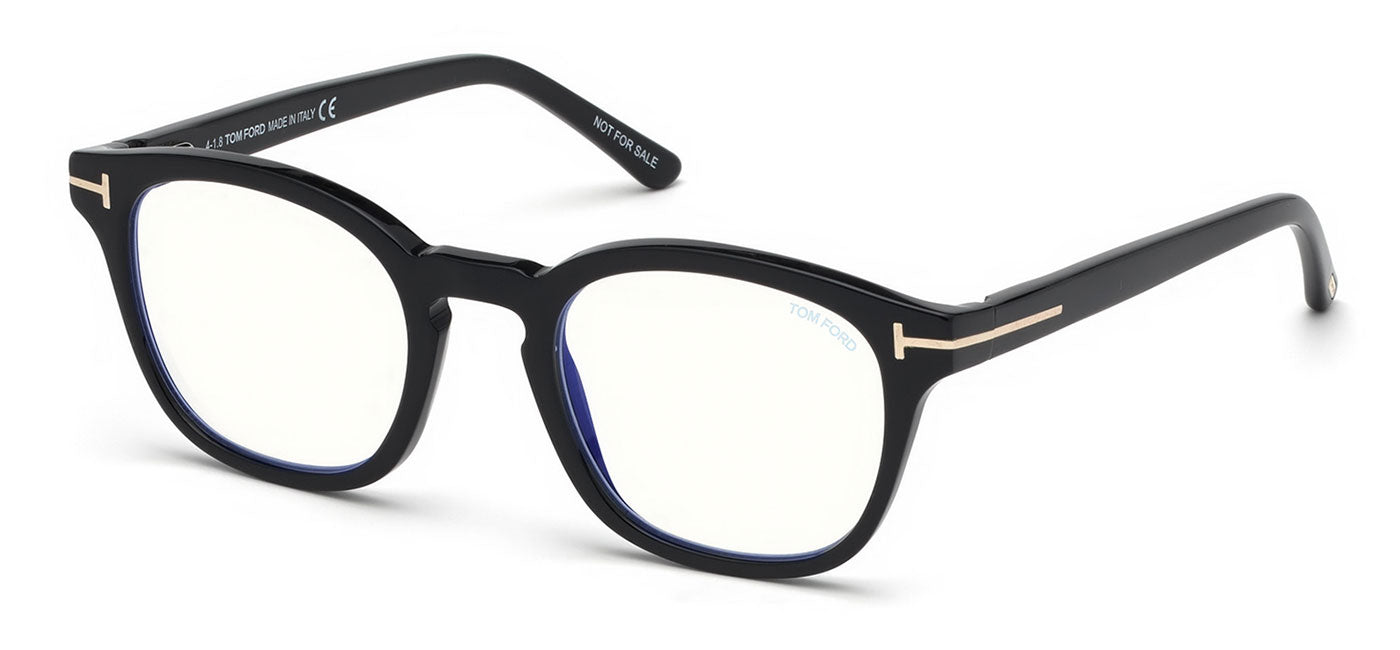 Tom Ford FT5532-B Glasses - Shiny Black & Clip-On (Shiny Black / Blue)