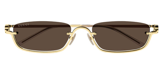 Gucci GG1278S Sunglasses - Gold / Brown