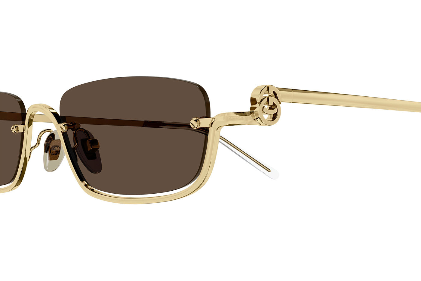 Gucci GG1278S Sunglasses - Gold / Brown