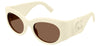 Gucci GG1544S Sunglasses - Ivory / Brown