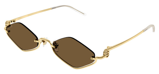Gucci GG1604S Sunglasses - Gold / Brown