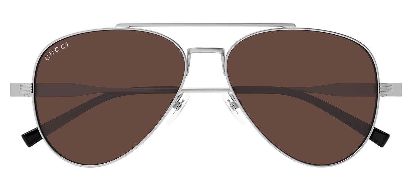 Gucci GG1874S Sunglasses - Gunmetal / Brown