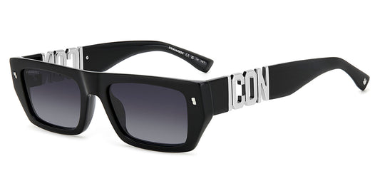DSQUARED2 ICON 0011/S Sunglasses - Black / Dark Grey Gradient